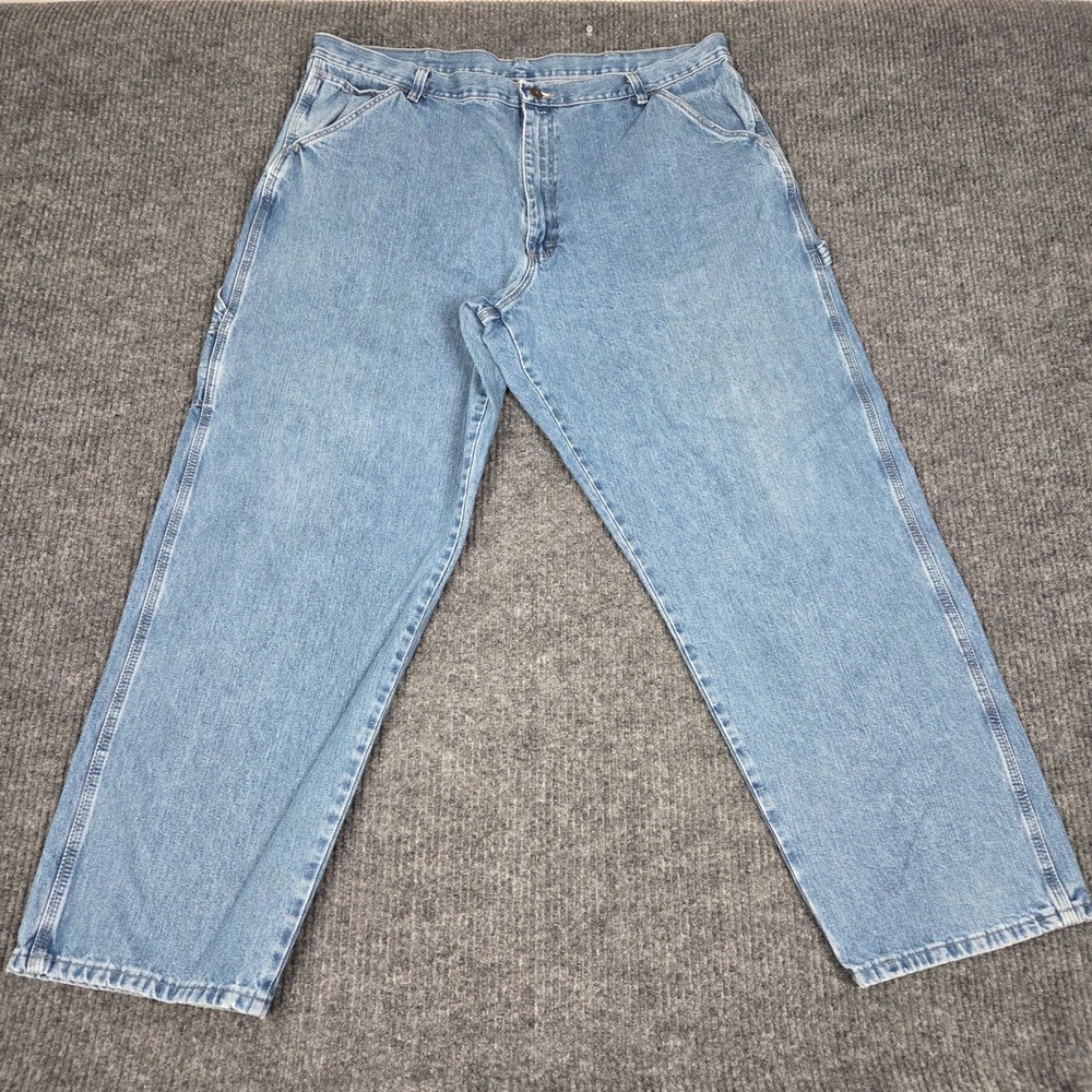Wrangler Originals Mens Carpenter Jeans Light Wash Blue Denim 40x30 94OROAS